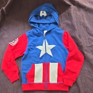 BNNT, Hanna Andersson Marvel Captain America Hoodie Size 8 years